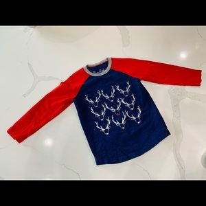 Mini Boden holiday shirt. Size 5-6. Like new